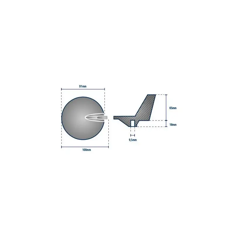Anodo a pinna Alpha one da 155 a 230 CV MERCRUISER