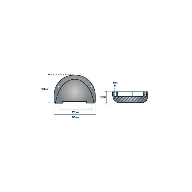 Anodo placca sup. gruppo poppiero COBRA