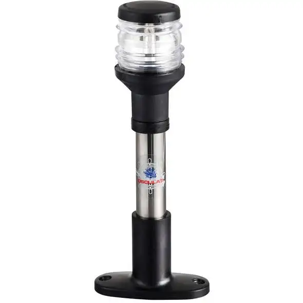 Asta in alluminio cm.20 con fanale nero