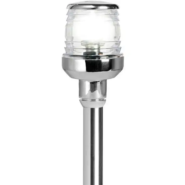 Asta luci di via retrattile inox