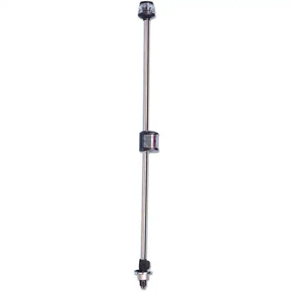 Asta luminosa combinata Inox da incasso piana. Nero