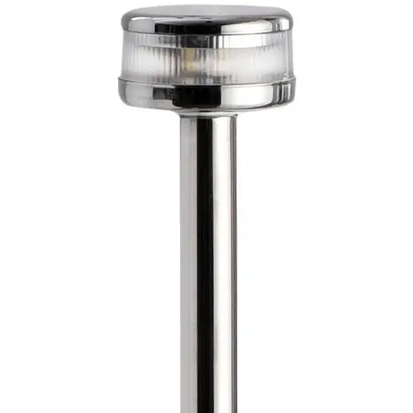 Asta luminosa LED Evoled 360° a parete fanale Inox