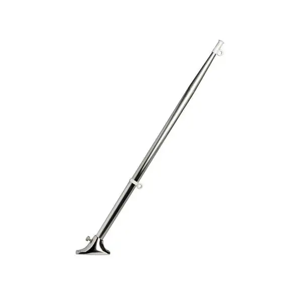 Asta portabandiera estraibile inox base piana cm.40