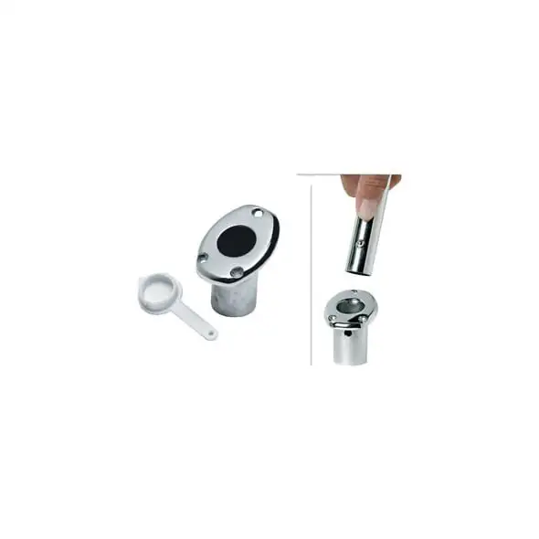 Base Inox incasso per portabandiera Stelo mm.20
