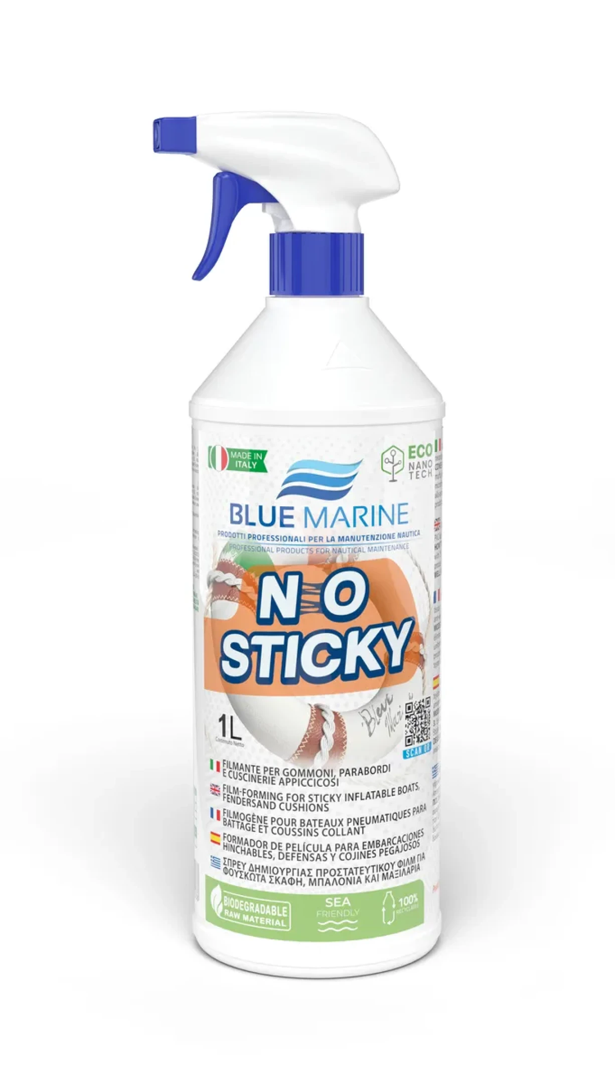 NO STICKY Filmante per gommoni e parabordi appiccicosi ml.250