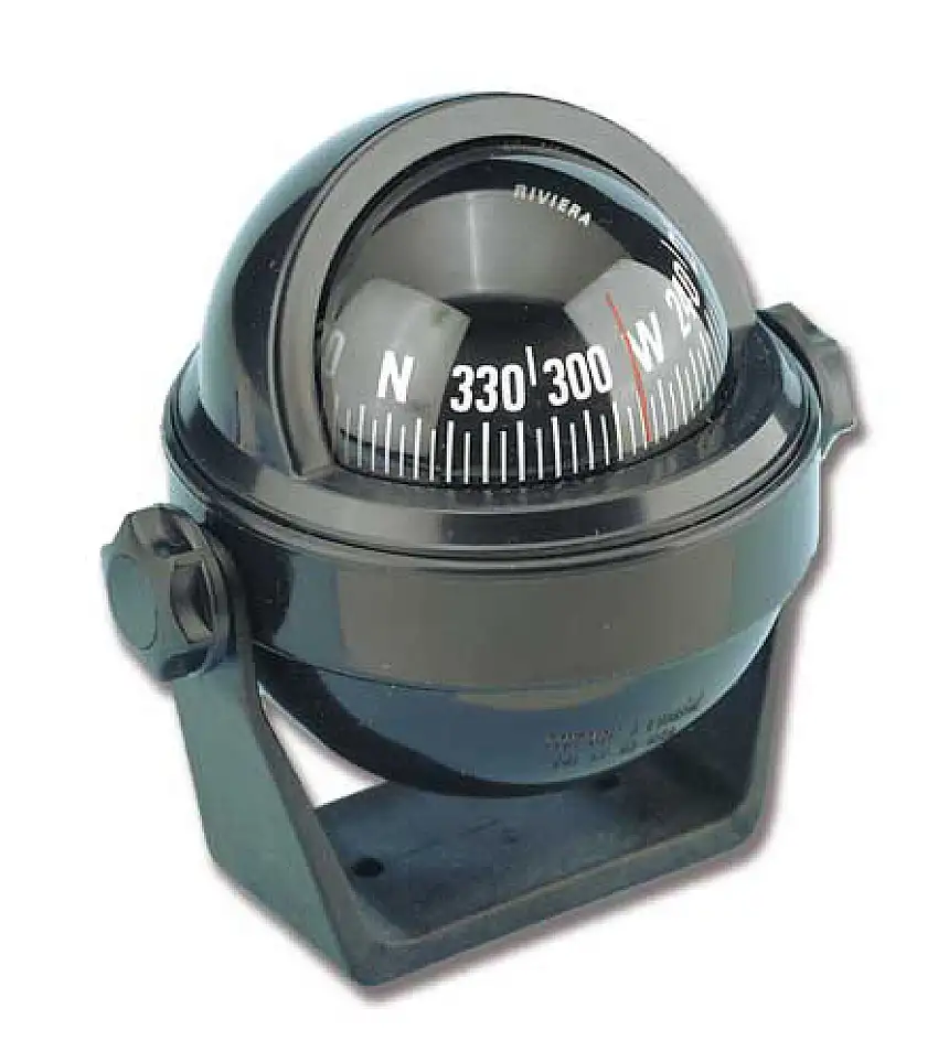 Bussola Riviera serie STELLA BS2 nera mm.111 fissaggio a staffa