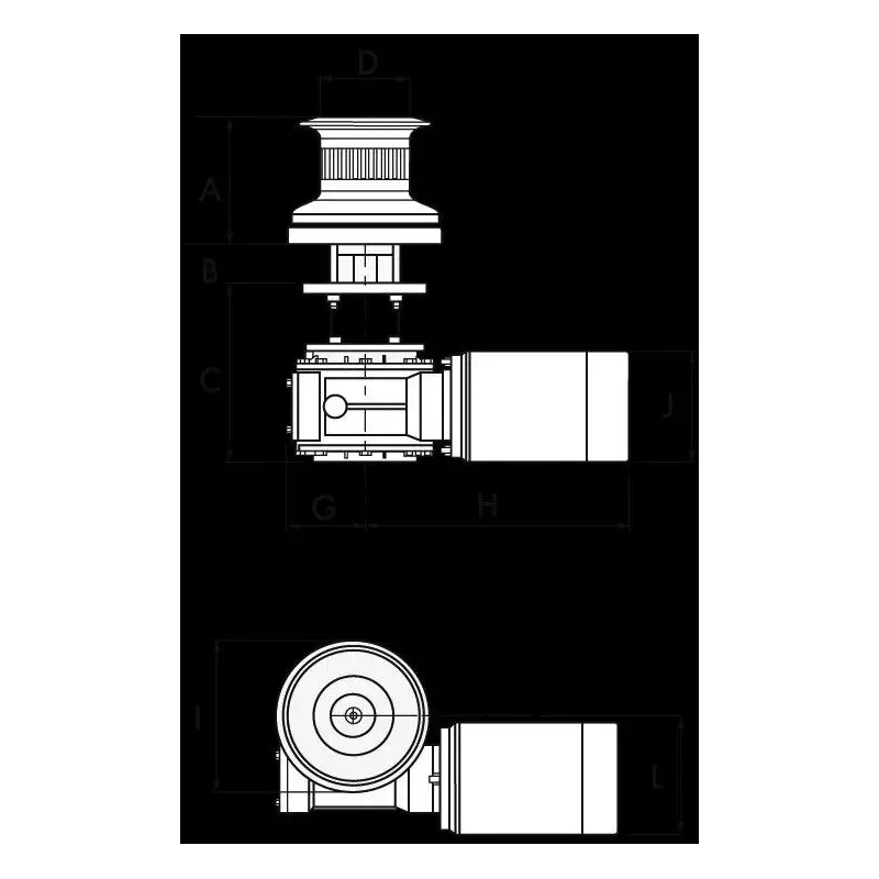 Cabestano T1700 12V 1700W in alluminio