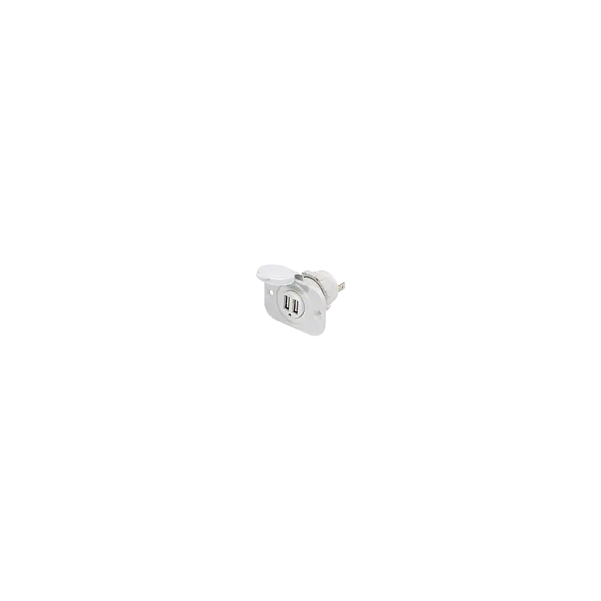 Caricatore USB Blue Sea Systems 12/24VDC Dual12/24VDC Dual USB Charger 5V 2.1A Socket White (Bulk)