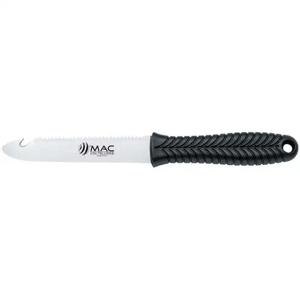 Coltello pesca Inox lama per squamare D309 N - Nero
