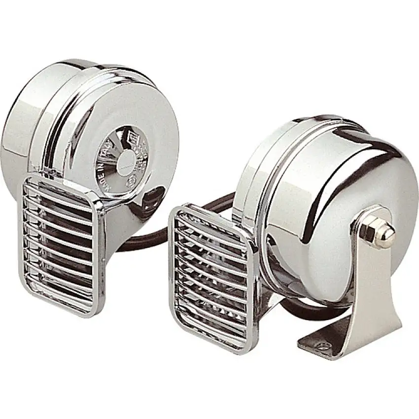 Coppia trombe bitonali cromate 12V