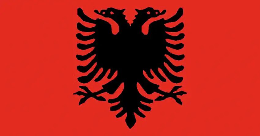 BANDIERA ALBANIA CM.30X45