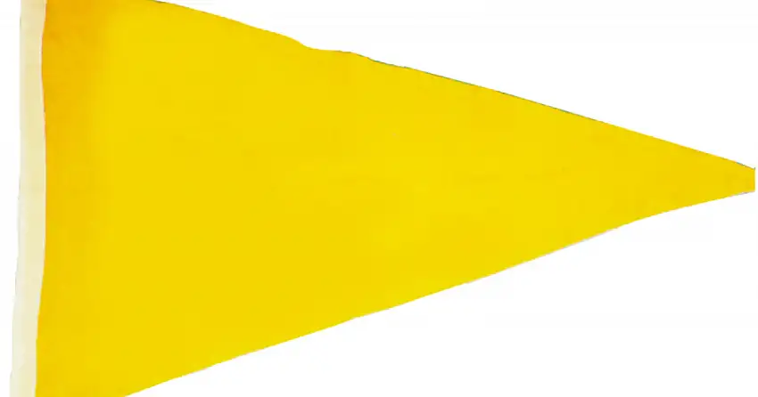 BANDIERA GIALLA TRIANGOLARE CM.20X30