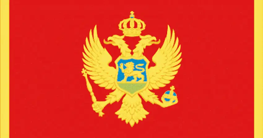 BANDIERA MONTENEGRO CM.30X45