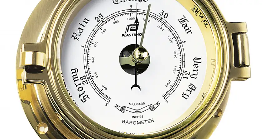 BAROMETRO IN OTTONE LUCIDO