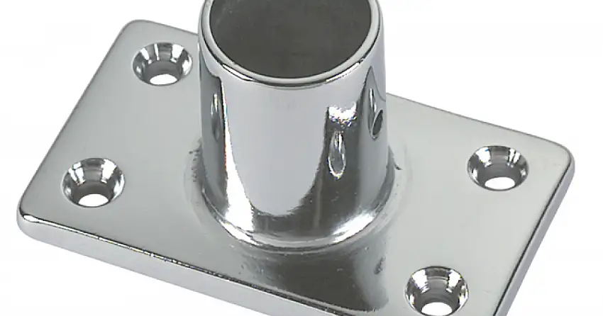 BASE RETTANGOLARE A 90° ø MM.22