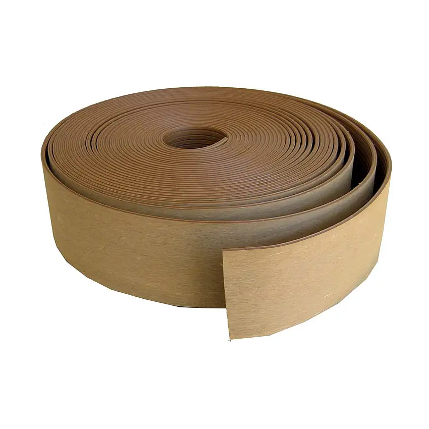 DOGA TEAK SINTETICO BREONS LARGHEZZA MM.100 SPESSORE MM.5 LUNGHEZZA MT.10 (MQ.1) SENZA CALAFATAGGIO