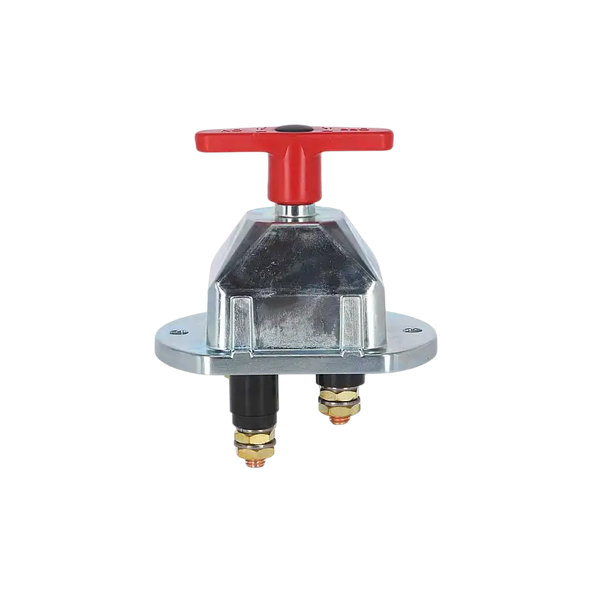 Interruttore-batteria bipolare 250A continua con interruttore di eccitazione - acciaio inox