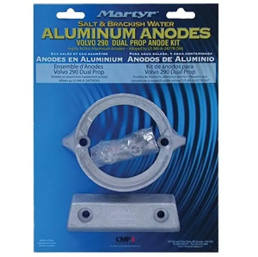 Kit anodi VOLVO 290 DUAL PROP in lega di alluminio M2