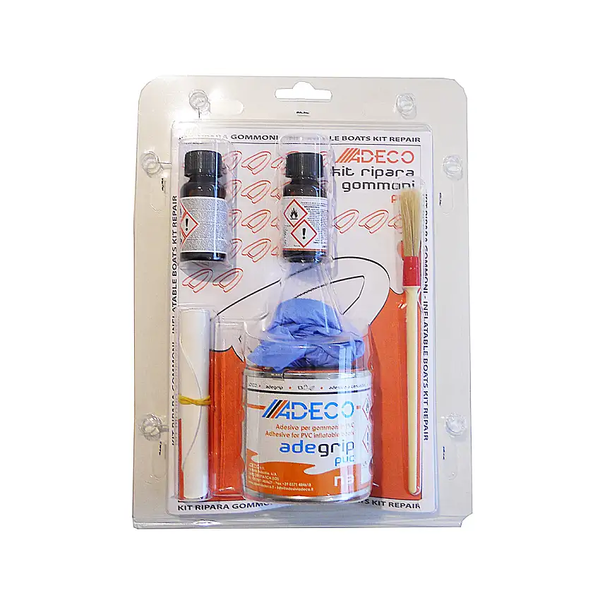 KIT ML.125 ADESIVO COLLANTE ADEGRIP PER RIPARAZIONE SU GOMMONI IN PVC ARANCIO