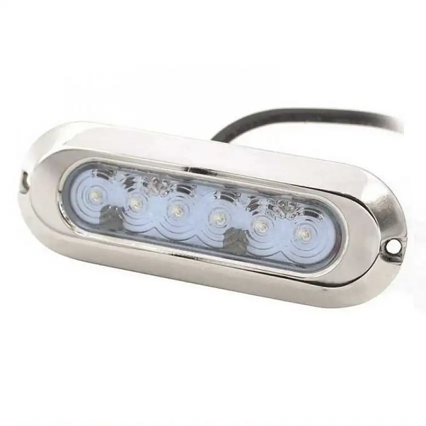 Luce subacquea WK LED-30W slim inox colore blu