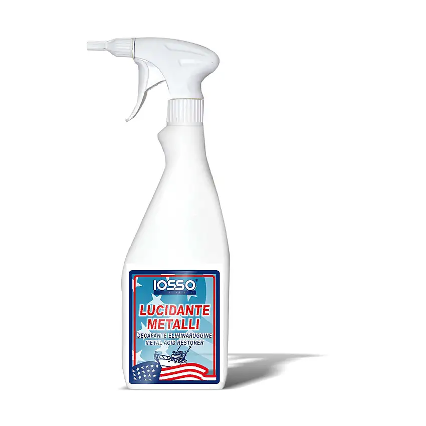 DISINCROSTANTE E LUCIDANTE METALLI IOSSO DA ML.750 PER ACCIAIO RAME OTTONE RUBINETTI PIASTRELLE CERAMICHE DOCCE SANITARI ECC.