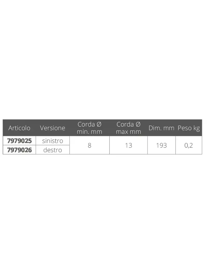 MANIGLIA BLOCCANTE SINISTRA NERA KONG