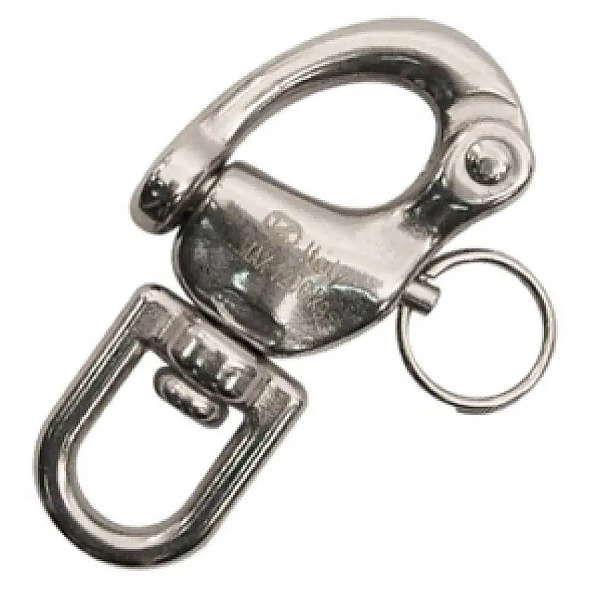 Moschettone girevole inox sgancio rapido mm.86