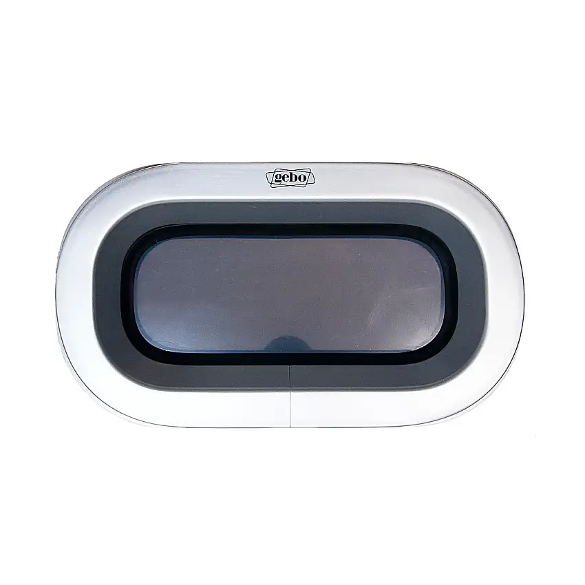 OBLO' RETTANGOLARE GEBO FLASH PORTLIGHT IN LEGA LEGGERA ANODIZZ.TAGLIO MM.475X255 ESTERNO MM.500X280 LUCE MM.410X190