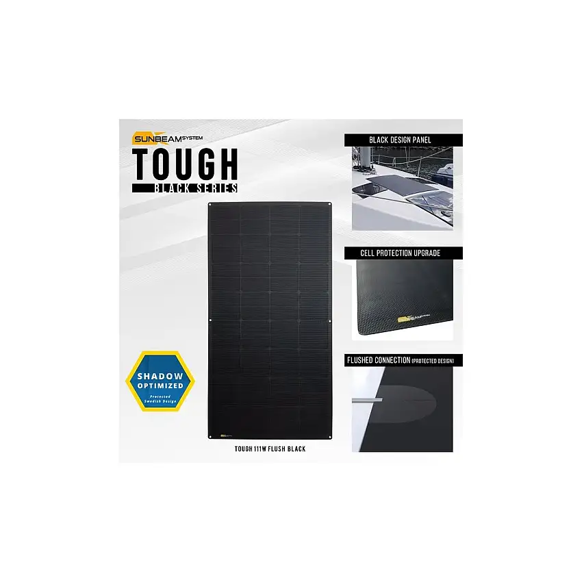 Pannello solare T106x54FS - Nero - Touch ad incasso
