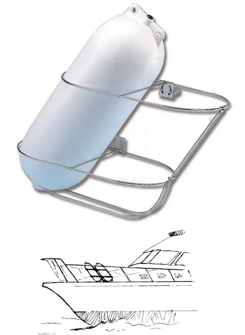 Parabordi porta parabordo reclinabile inox 2 posti