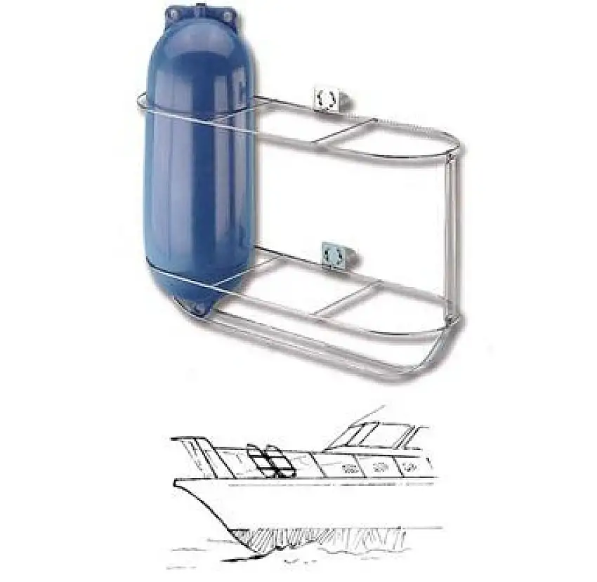 Parabordi porta parabordo reclinabile inox 3 posti