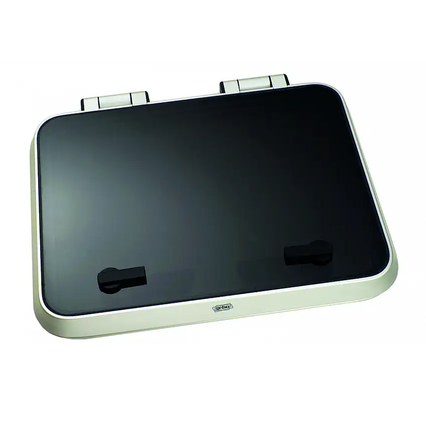 PASSO UOMO OBLO' IN LEGA LEGGERA ANODIZZ.GEBO DECKHATCHES TAGLIO MM.500X370 ESTERNO MM.560X430 RAGGIO MM.30 SPESS.POLIC.MM.10