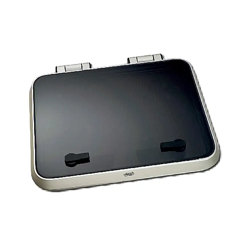 PASSO UOMO OBLO' IN LEGA LEGGERA ANODIZZ.GEBO FLUSH LINE.TAGLIO MM.510X510 ESTERNO MM.565X565 RAGGIO MM.42 SPESS.POLIC.MM.10