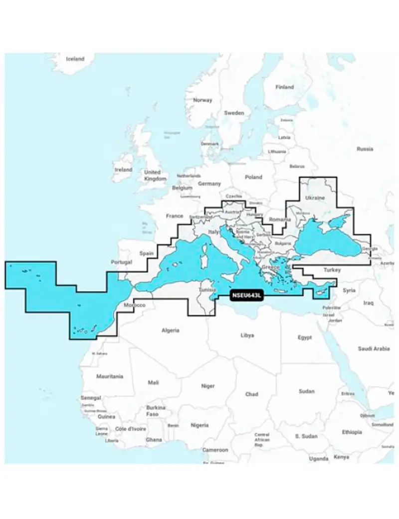 Garmin Navionics+ Large NSEU643L Mediterraneo e Mar Nero