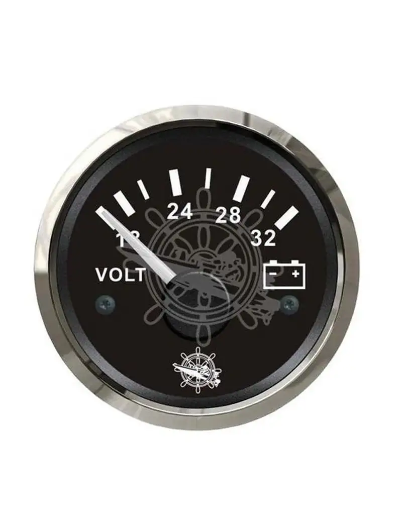 Voltometro 18/32V Inox Nero Osculati