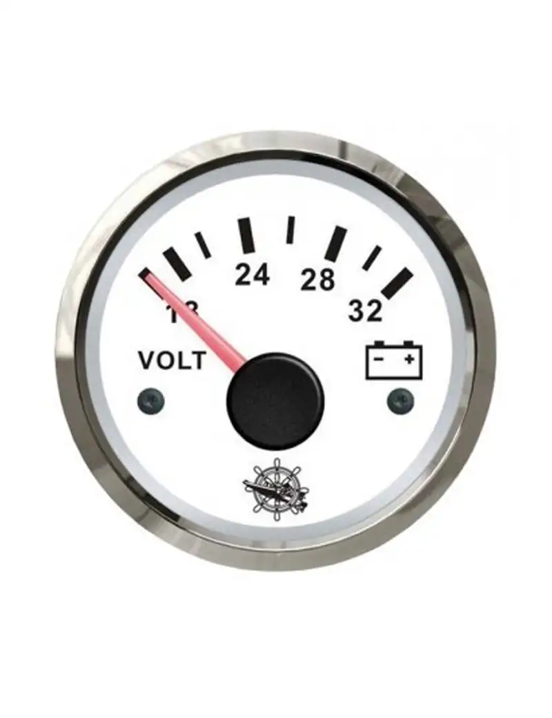 Voltometro 18/32v Inox Bianco Osculati