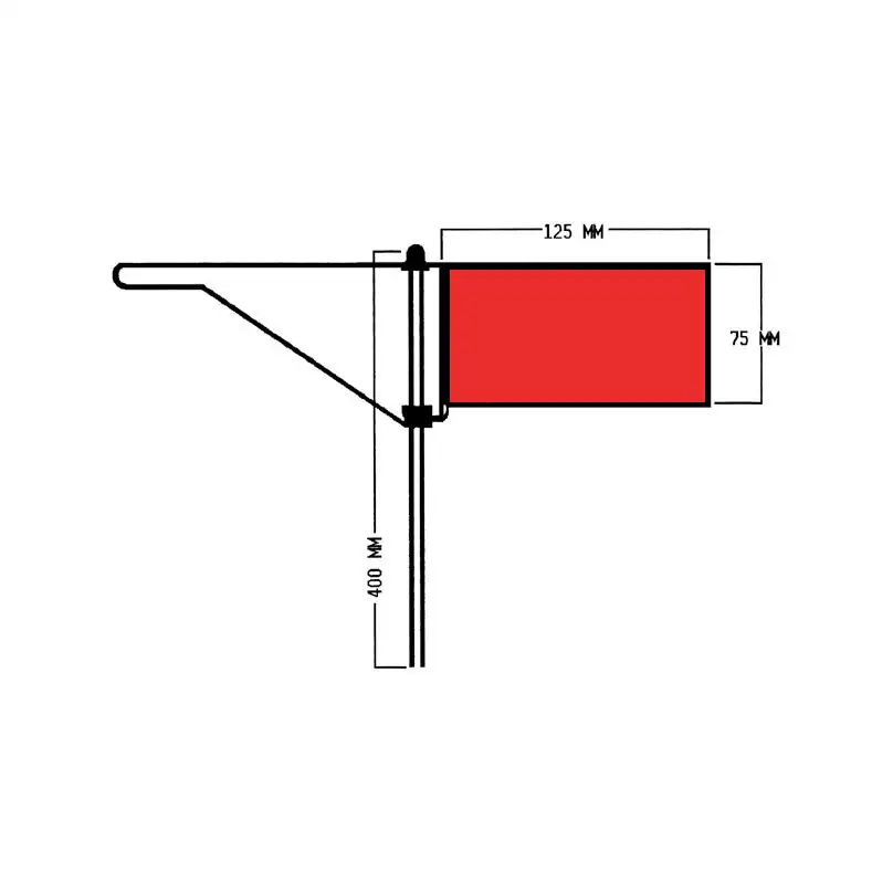 Banderuola di sensore vento rossa - segnavento - standard – set di 3