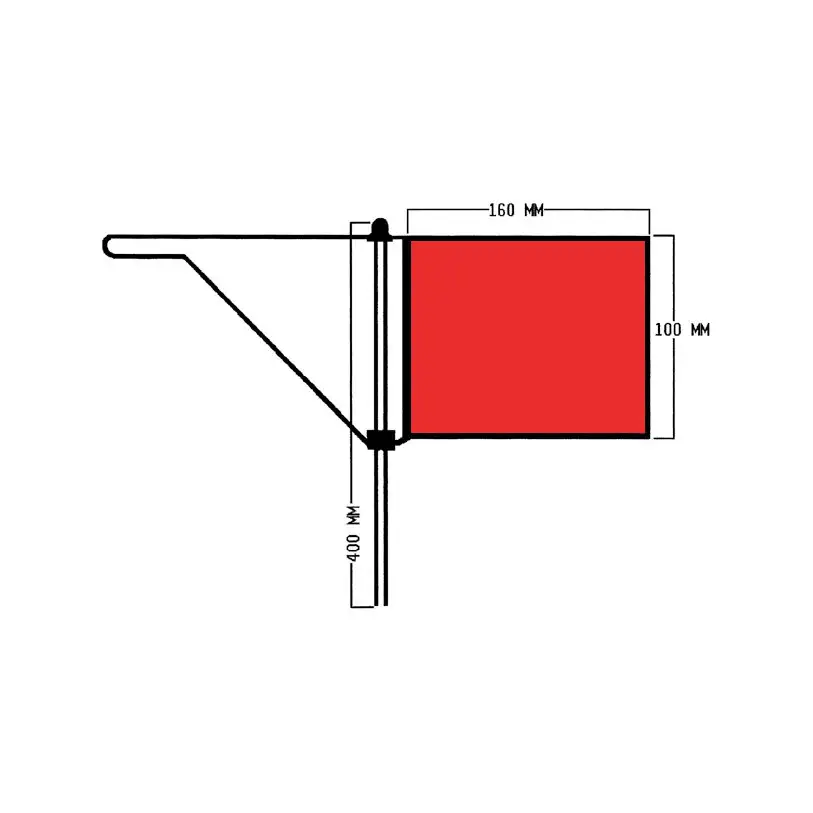 Banderuola di sensore vento rossa - segnavento - standard - grande