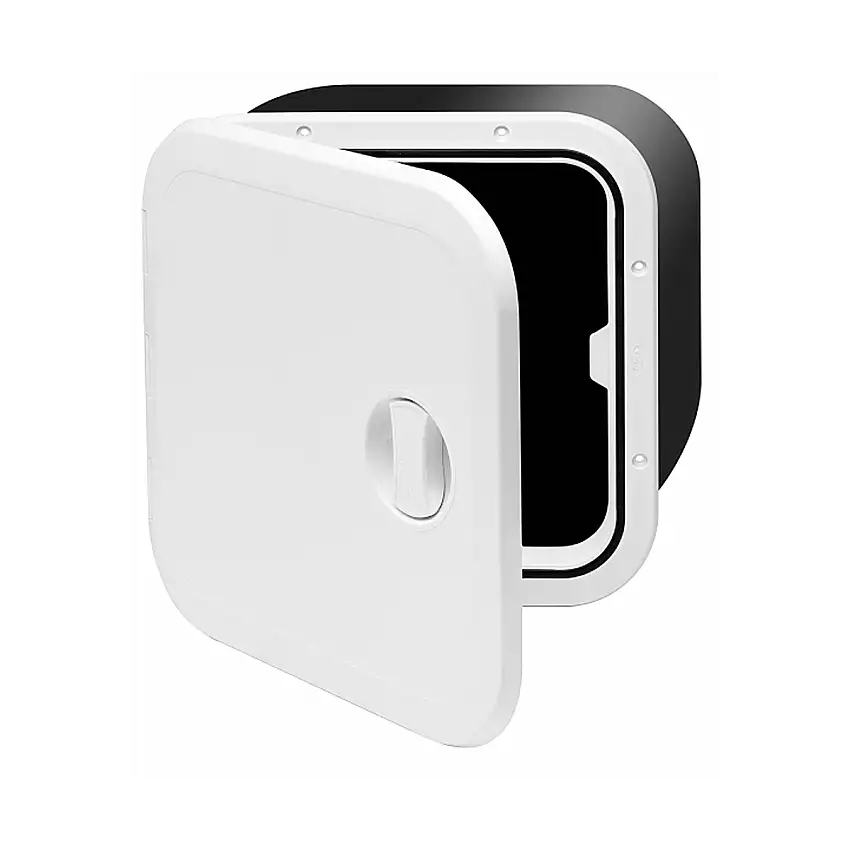 SPORTELLO CONTENITORE PLASTICA BIANCA CON SPORTELLO RIMOVIBILE MM.374X374