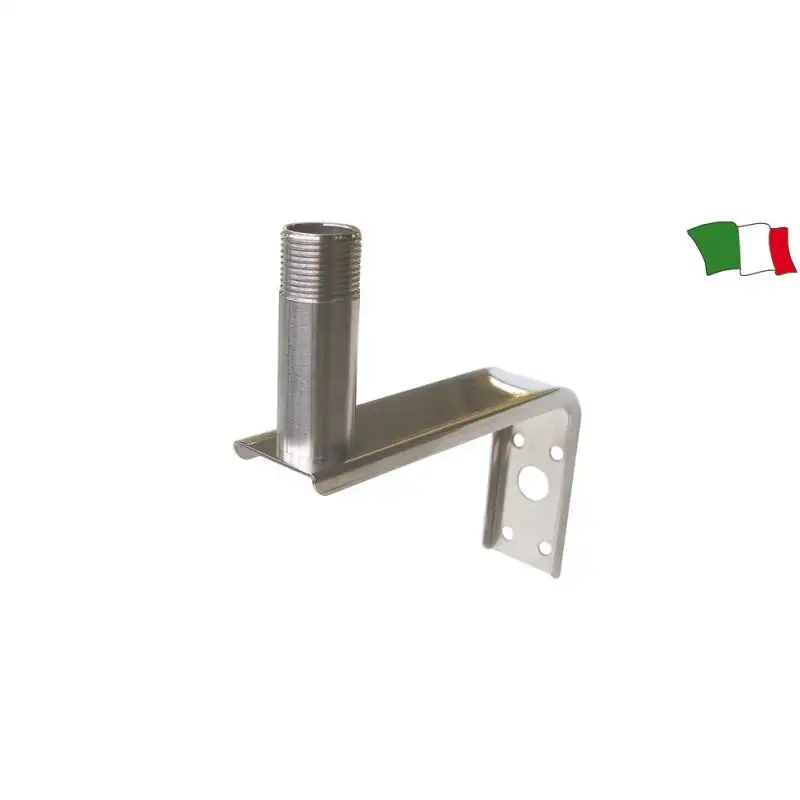 SUPPORTO ANTENNA INOX L.BRACCIO 12cm - FIL.1''x14