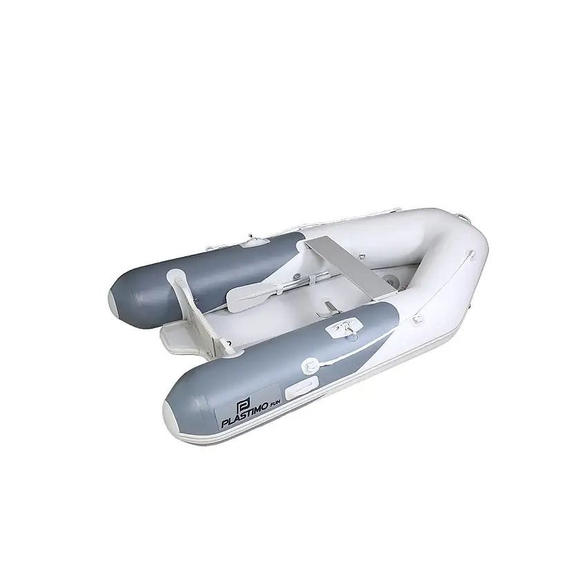 TENDER GOMMONE PLASTIMO FUN II PI230VB GRIGIO CHIARO E SCURO PORTATA 2+1 PERSONE LUNGHEZZA CM.232 FONDO GONFIABILE