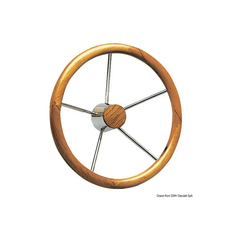 Timone a ruota con corona teak