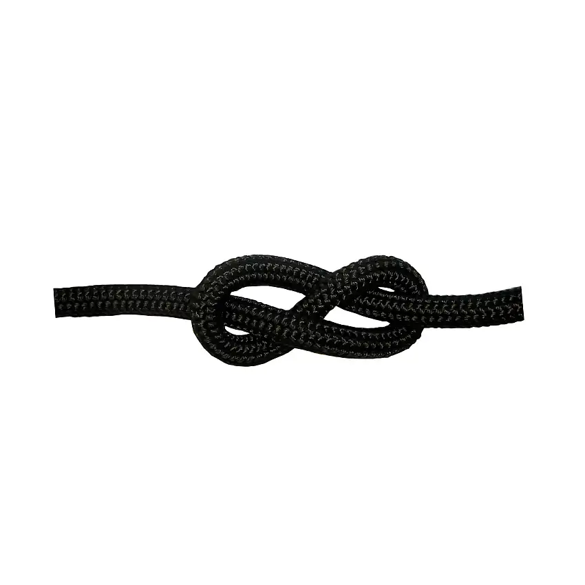 TRECCIA DOPPIA POLIESTERE NERA ALTA TENACITA' MM.10 ROTOLI DA MT.200
