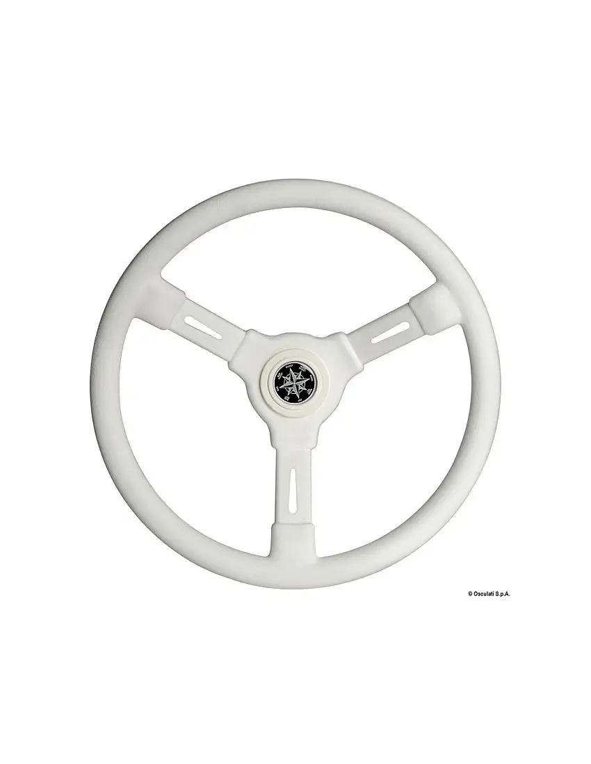 Volante bianco 3 razze 355 mm