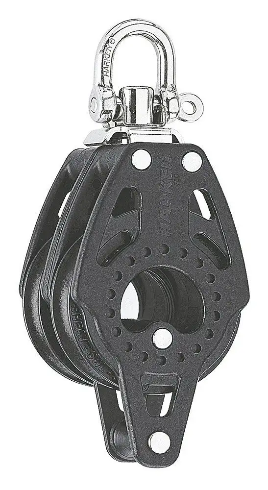Harken Carbo AirBlocks, bozzello a due dischi/vortex/ museruola per cane