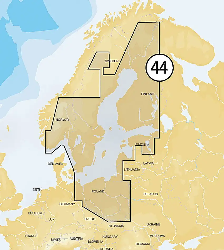 Navionics Gold XL9: 44XG Mar Baltico Orientale