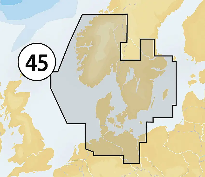 Navionics Gold XL9: 45XG Skagerrak e Kattegat