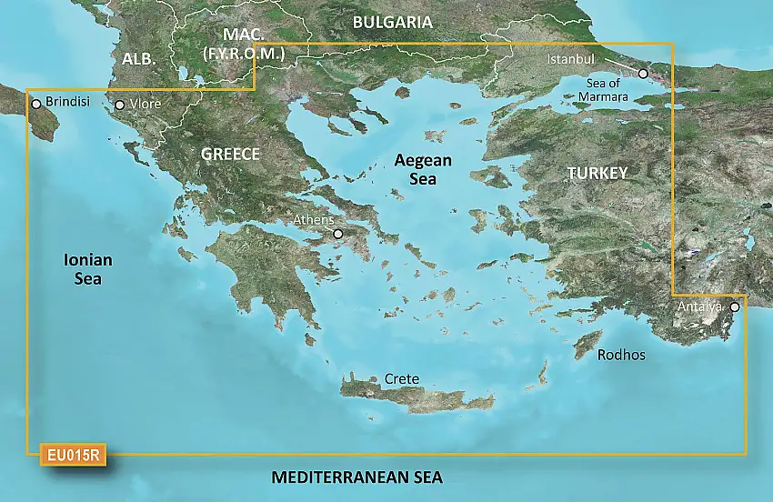 Garmin BlueChart g2 VEU015R - Mar Egeo e Mar di Marmara