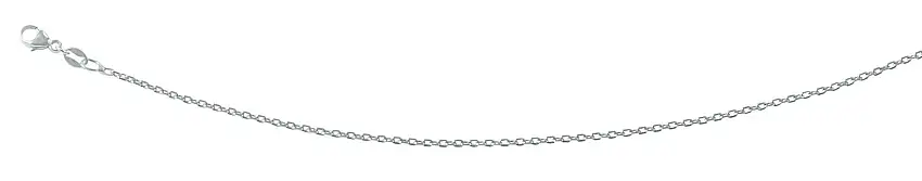 Catena ad ancora 45 cm in oro bianco