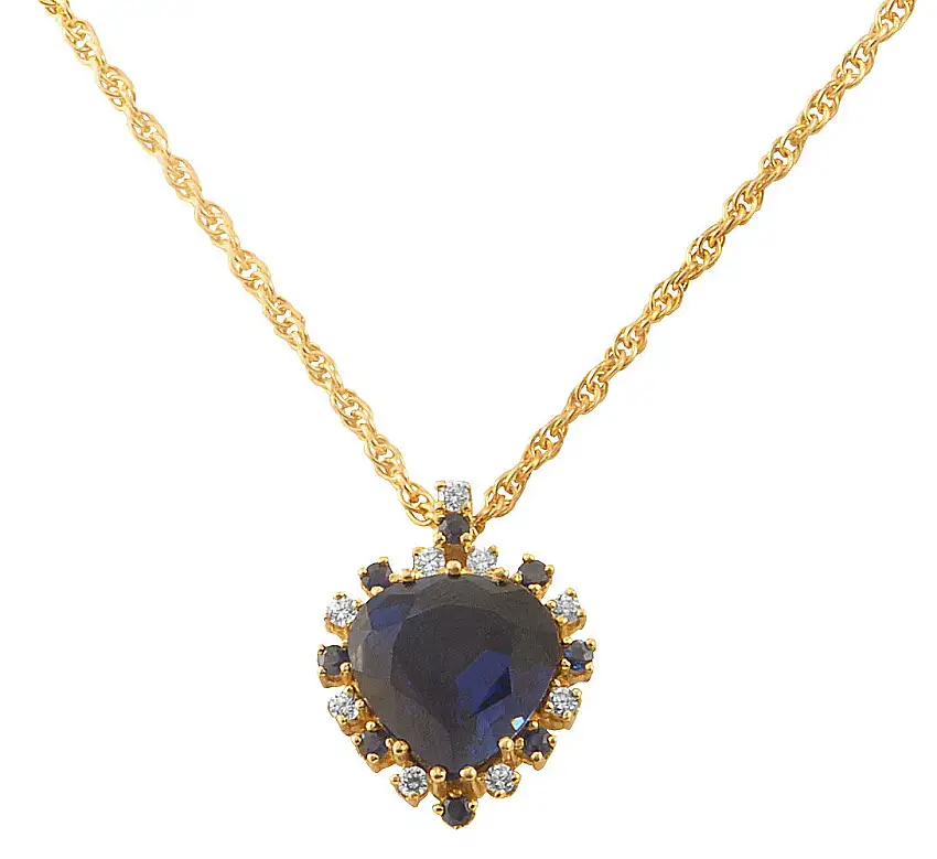 Ciondolo a forma di cuore con catena placcata argento/oro